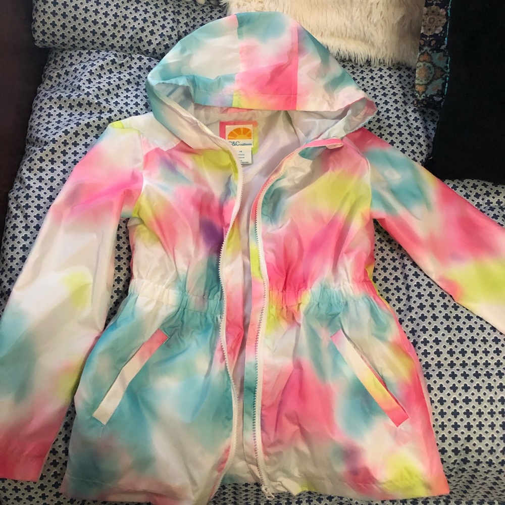 NWOT C&C California girls wind breaker sz 14